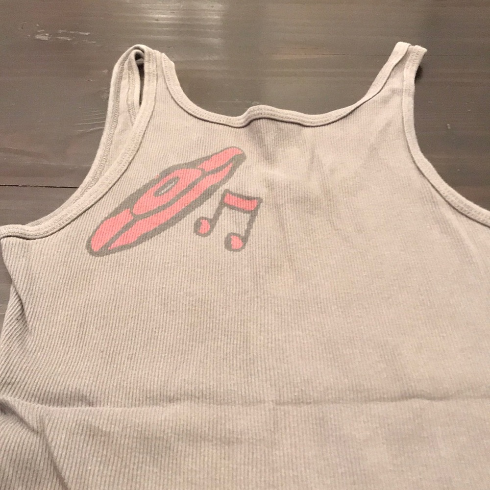 Gray Ribbed Tank Top - Picture 4 of 5